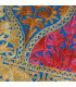 Châle pashmina oriental turquoise Pashminas laine et broderies CBP15