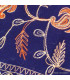 Pashmina oriental bleu nuit brodé Pashminas laine et broderies CBP16