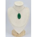 Pendentif oval Onyx vert Pendentifs pierres naturelles SK1