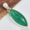 Pendentif Onyx vert marquise - Pendentifs pierres naturelles