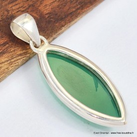 Pendentif Onyx vert marquise Pendentifs pierres naturelles SK1.1