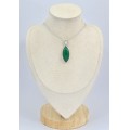 Pendentif Onyx vert marquise Pendentifs pierres naturelles SK1.1