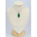 Pendentif Onyx vert marquise - Pendentifs pierres naturelles