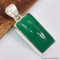 Pendentif Onyx vert cabochon - Pendentifs pierres naturelles