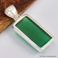 Pendentif Onyx vert cabochon - Pendentifs pierres naturelles