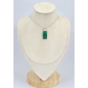 Pendentif Onyx vert rectangulaire Pendentifs pierres naturelles SK1.2