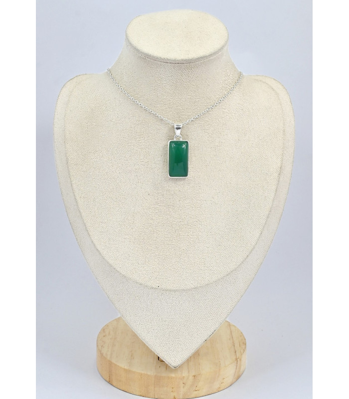 Pendentif Onyx vert cabochon Pendentifs pierres naturelles SK1.2