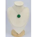 Pendentif rond en Onyx vert - Pendentifs pierres naturelles