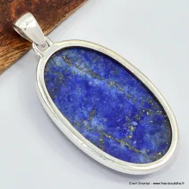 Pendentif Lapis lazuli brut oval grade AAA - Pendentifs pierres naturelles