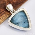 Pendentif Glaciérite blue ice triangulaire Pendentifs pierres naturelles SK3.1