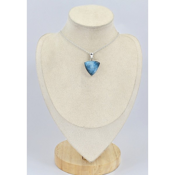 Pendentif Glaciérite blue ice triangulaire Pendentifs pierres naturelles SK3.1