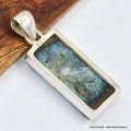 Pendentif Nakaurite Glaciérite blue ice rectangulaire Pendentifs pierres naturelles SK3.2