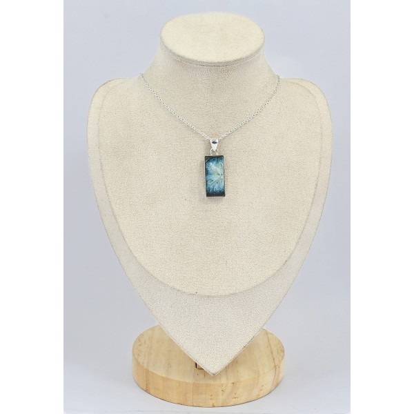 Pendentif Nakaurite Glaciérite blue ice rectangulaire Pendentifs pierres naturelles SK3.2