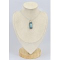 Pendentif Nakaurite Glaciérite blue ice rectangulaire Pendentifs pierres naturelles SK3.2