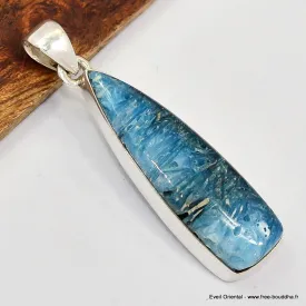 Pendentif Glaciérite blue ice forme libre - Pendentifs pierres naturelles