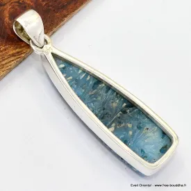 Pendentif Glaciérite blue ice forme libre - Pendentifs pierres naturelles