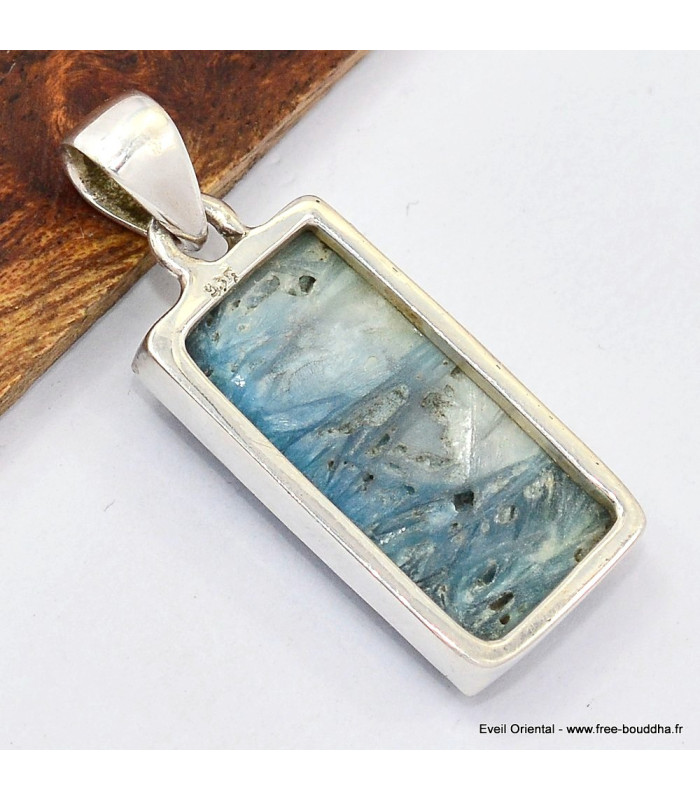 Pendentif rectangulaire en Glaciérite Pendentifs pierres naturelles SK3.4