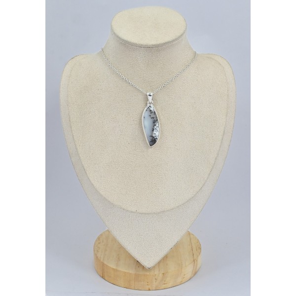 Pendentif Merlinite forme larme Bijoux en Opale Dendritique (Merlinite) SK5.1
