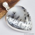 Gros pendentif goutte argent Merlinite Bijoux en Opale Dendritique (Merlinite) SK5.2