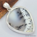 Gros pendentif goutte argent Merlinite Bijoux en Opale Dendritique (Merlinite) SK5.2