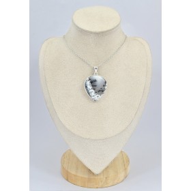 Gros pendentif goutte en Merlinite Bijoux en Opale Dendritique (Merlinite) SK5.2