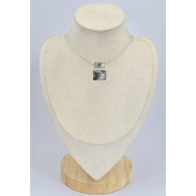 Pendentif Merlinite 2 pierres Bijoux en Opale Dendritique (Merlinite) SK5.3