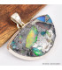Pendentif Opale Ethiopienne sur Pyrite demi-lune Bijoux en Opale Ethiopienne SK6.1