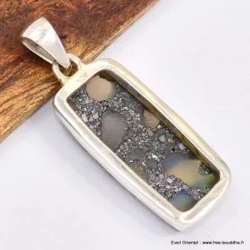 Pendentif Opale welo sur pyrite - Bijoux en Opale Ethiopienne