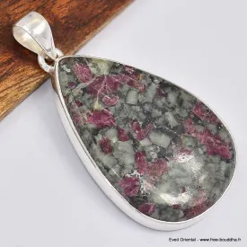 Gros pendentif goutte en Eudialyte - Pendentifs pierres naturelles
