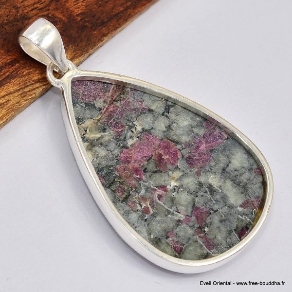 Gros pendentif goutte en Eudialyte Pendentifs pierres naturelles SK7.1