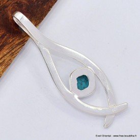 Pendentif design Turquoise Kingman brute Pendentifs pierres naturelles SK8