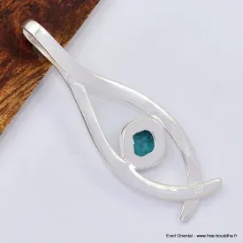 Pendentif en pierre naturelle Turquoise Kingman brute - Pendentifs pierres naturelles