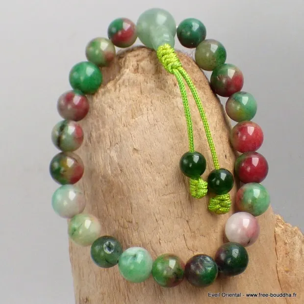 Bracelet tibétain mala multi-jade - Bracelet en perles et Pierres naturelles