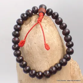 Bracelet tibétain mala bouddhiste en Bois de rose - Bracelets tibétains bouddhistes