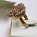 Bague Coeur Om tibétain taille ajustable - Bagues tibétaines bouddhistes