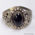 Gros Bracelet Dragon Onyx noir - Bracelets tibétains bouddhistes