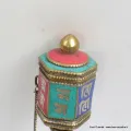Moulin à prières tibétain 16 cm - Objets rituels bouddhistes