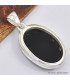 Pendentif oval en Onyx noir facetté Bijoux en Onyx noir SK10