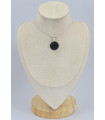 Pendentif rond en Onyx noir facetté Bijoux en Onyx noir SK10.1