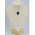 Pendentif rond en Onyx noir facetté - Bijoux en Onyx noir