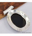 Pendentif élégant en Onyx noir facetté Bijoux en Onyx noir SK10.2