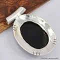 Pendentif élégant en Onyx noir facetté - Bijoux en Onyx noir
