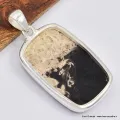 Gros pendentif rectangulaire en bois pétrifié - Pendentifs pierres naturelles