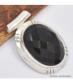 Pendentif élégant en Onyx noir facetté Bijoux en Onyx noir SK10.2