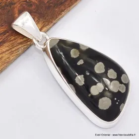 Pendentif Obisidienne Galaxie forme libre - Bijoux en Obsidienne Galaxie