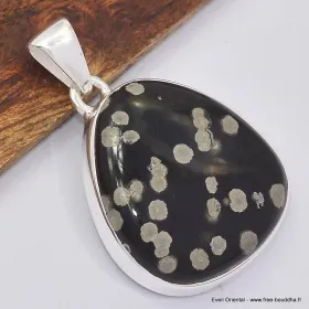 Pendentif argent Obsidienne Galaxie