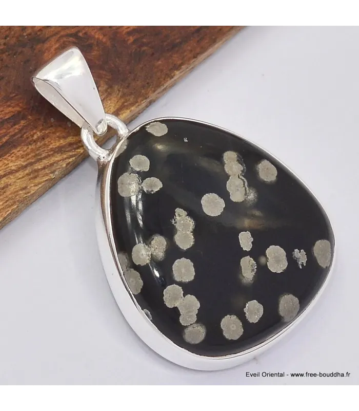 Pendentif argent Obsidienne Galaxie - Bijoux en Obsidienne Galaxie