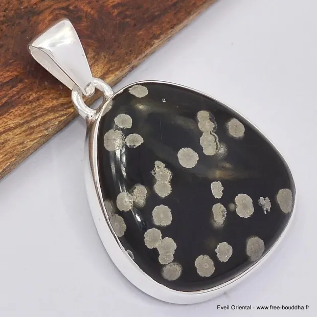 Pendentif argent Obsidienne Galaxie - Bijoux en Obsidienne Galaxie