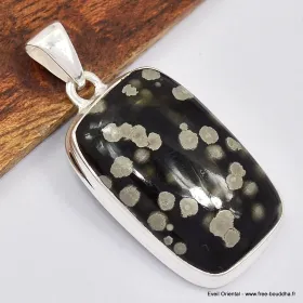 Pendentif Obsidienne Galaxy rectangulaire - Bijoux en Obsidienne Galaxie