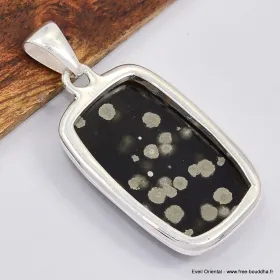 Pendentif Obsidienne Galaxy rectangulaire - Bijoux en Obsidienne Galaxie